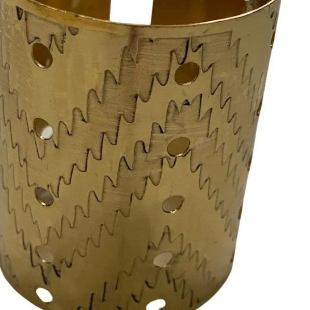 Elegant Engraved Brass Cuff — image 4 of 4